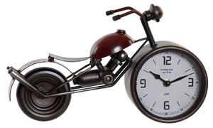 Ceas in forma de motocicleta din metal rosu 32.5x10x18 cm