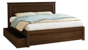 Pat lemn masiv nuc Preston cu Sertar - 180x200