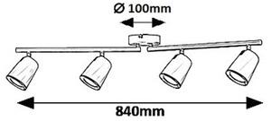 Rabalux 5048 - Spot LED SOLANGE 4xLED/6W/230V