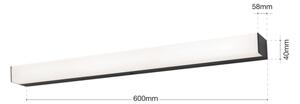Aplică LED pentru oglindă Orion Soff 3-587 HORIZON LED/12W/230V 60 cm IP44 negru