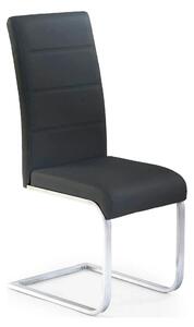 Scaun tapitat K85, negru/crom, metal/piele ecologica, 42X56X100 CM