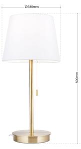 Lampă de masă cu port USB Orion LA 4-1205/1 LUDWIG 1xE27/40W/230V alb/auriu