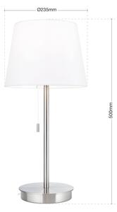 Lampă de masă cu port USB Orion LA 4-1205/1 LUDWIG 1xE27/40W/230V alb/crom