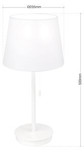 Lampă de masă cu port USB Orion LA 4-1205/1 LUDWIG 1xE27/40W/230V alb