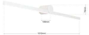 Aplică LED pentru oglindă de baie Orion Soff 3-585 BEAUTY LED/24W/230V 101cm IP54 alb