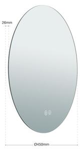Orion 13-398/45 - Oglindă LED FOCUS 18W/230V, pr. 45 cm, IP44 iluminare
