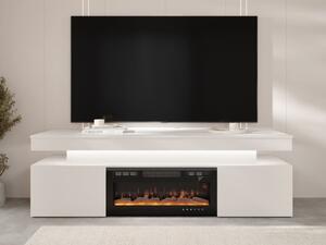 Comoda TV 2D cu semineu Lestirola Bis LED