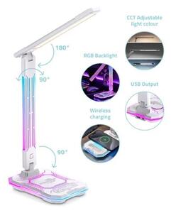 Lampă LED RGB tactilă reîncărcabilă dimabilă de masă LED/7,5W/5V 2700-5300K alb