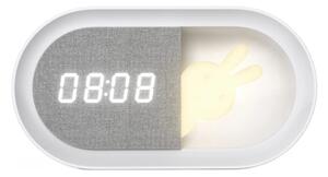 Lampă de noapte LED reglabilă cu ceas BUNNY LED/1,2W/5V 3000K