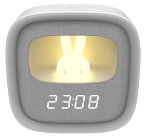 Lampă de noapte LED reglabilă cu ceas BUNNY LED/1,2W/5V 3000K