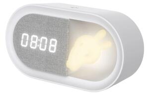 Lampă de noapte LED reglabilă cu ceas BUNNY LED/1,2W/5V 3000K