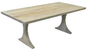 Masă stejar masiv Dining Luna blat 5 cm - 140x80cm