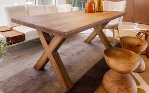 Masă lemn masiv Dining Irenne Stejar blat 4 cm - 160x80cm
