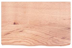 Blat de baie, maro deschis, 60x40x(2-6) cm, lemn masiv tratat
