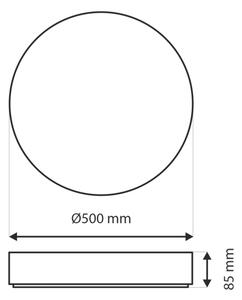 Plafonieră LED dimabilă EBRO LED/36W/230V 2700-6500K + telecomandă
