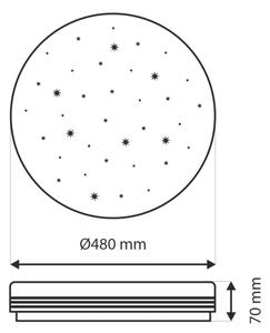 Plafonieră LED dimabil VENTA LED/36W/230V 2700-6500K + telecomandă