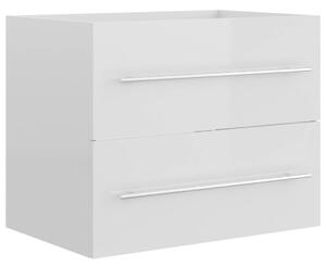 Dulap de chiuvetă, alb extralucios, 60x38,5x48 cm, PAL