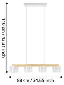 Lustră LED RGBW dimabilă pe cablu Eglo 900881 PORTICO-Z 4xLED/3,7W/230V