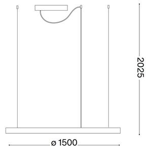 Ideal Lux - Lustra LED suspendată ORACLE SLIM LED/83W/230V 3000K diam. 150 cm albă