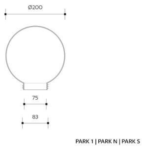 Abajur de rezervă pentru aplică PARK E27 d. 20 cm bej