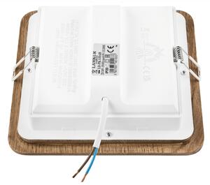 Corp de iluminat LED încastrat WOODY SPOT LED/17W/230V 3000K nuc 18,5x18,5 cm
