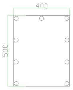 Oglindă LED cu funcție de iluminare 9xLED/1W/230V 3000/4000/6000K 50x40 cm IP44