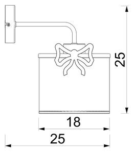 Lampă de perete pentru copii SWEET 1xE27/15W/230V alb/roz/arc