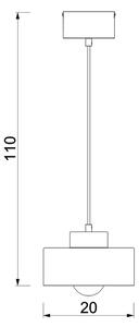 Lustră pe cablu MARTI 1xE27/15W/230V alb/crom