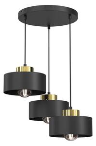 Lustră pe cablu MARTI 3xE27/15W/230V negru/auriu
