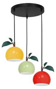 Lustră pe cablu APPLE 3xE27/15W/230V colorful