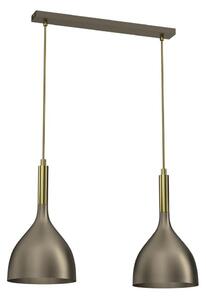 Lustră pe cablu NOAK 2xE27/15W/230V alamă/auriu