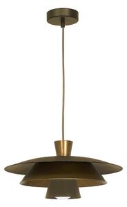 Lustră pe cablu PLATO 1xE27/15W/230V alamă/auriu