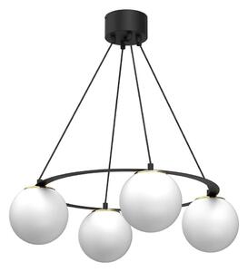 Lustră pe cablu BALLO 4xE27/15W/230V negru/alb