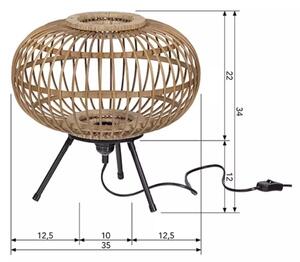 Lampă de masă BASICLABEL 1xE27/40W/230V bambus