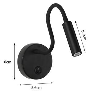 Lampă LED flexibilă de perete Brilagi MAYA LED/3W/230V 4000K negru