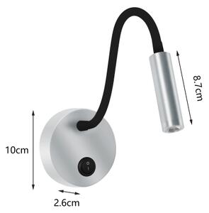 Lampă LED flexibilă de perete Brilagi MAYA LED/3W/230V 4000K argintiu