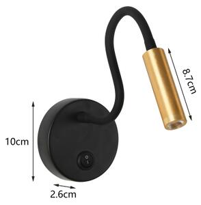 Lampă LED flexibilă de perete Brilagi MAYA LED/3W/230V 4000K negru/auriu