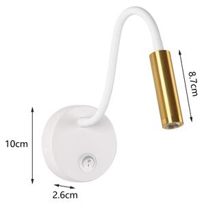 Lampă LED flexibilă de perete Brilagi MAYA LED/3W/230V 4000K alb/auriu