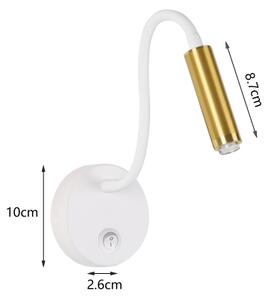 Lampă flexibilă dimabilă de perete Brilagi MAYA 1xG9/4W/230V alb/auriu