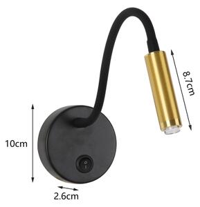Lampă flexibilă dimabilă de perete Brilagi MAYA 1xG9/4W/230V negru/auriu