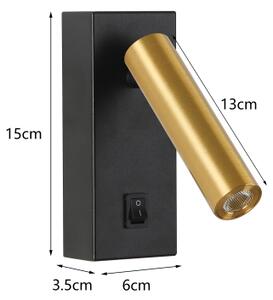Spot LED de perete Brilagi MAYA LED/3W/230V 4000K negru/auriu