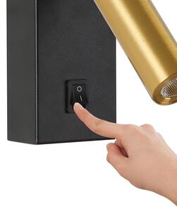 Spot LED de perete Brilagi MAYA LED/3W/230V 4000K negru/auriu