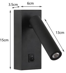 Spot LED de perete Brilagi MAYA LED/3W/230V 4000K negru