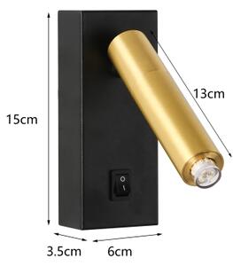 Spot LED de perete Brilagi MAYA 1xG9/7W/230V negru/auriu