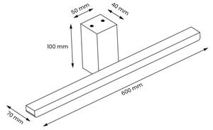 Aplică LED pentru oglindă de baie ARTEMIS LED/13,8W/230V 4000K 60cm IP44 argintiu