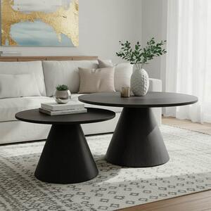 Set 2 Masute Cafea Donna MDF Negru