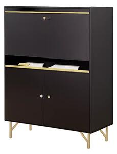 Birou secretaire – design compact, suprafata de lucru practica ,Black