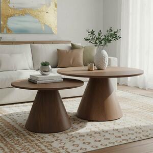 Set 2 Masute Cafea Donna MDF Finisaj Nuc