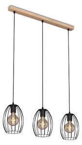 Lustră pe cablu Brilo WAKTU 3xE27/60W/230V arbore de cauciuc