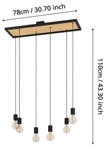 Lustră pe cablu Eglo 43725 CONSETT 6xE27/40W/230V